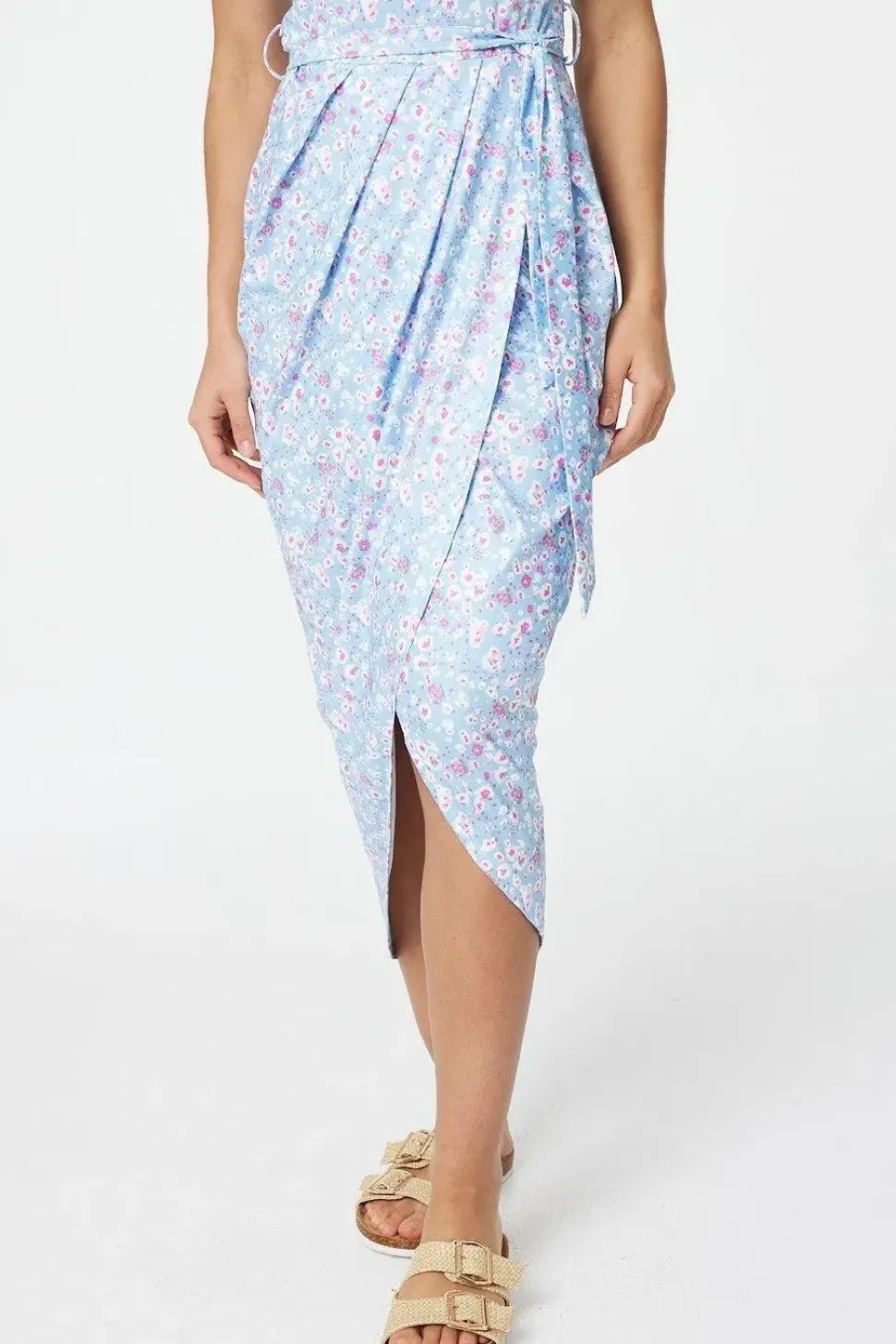 Ditsy Floral Tulip Hem Midi Dress