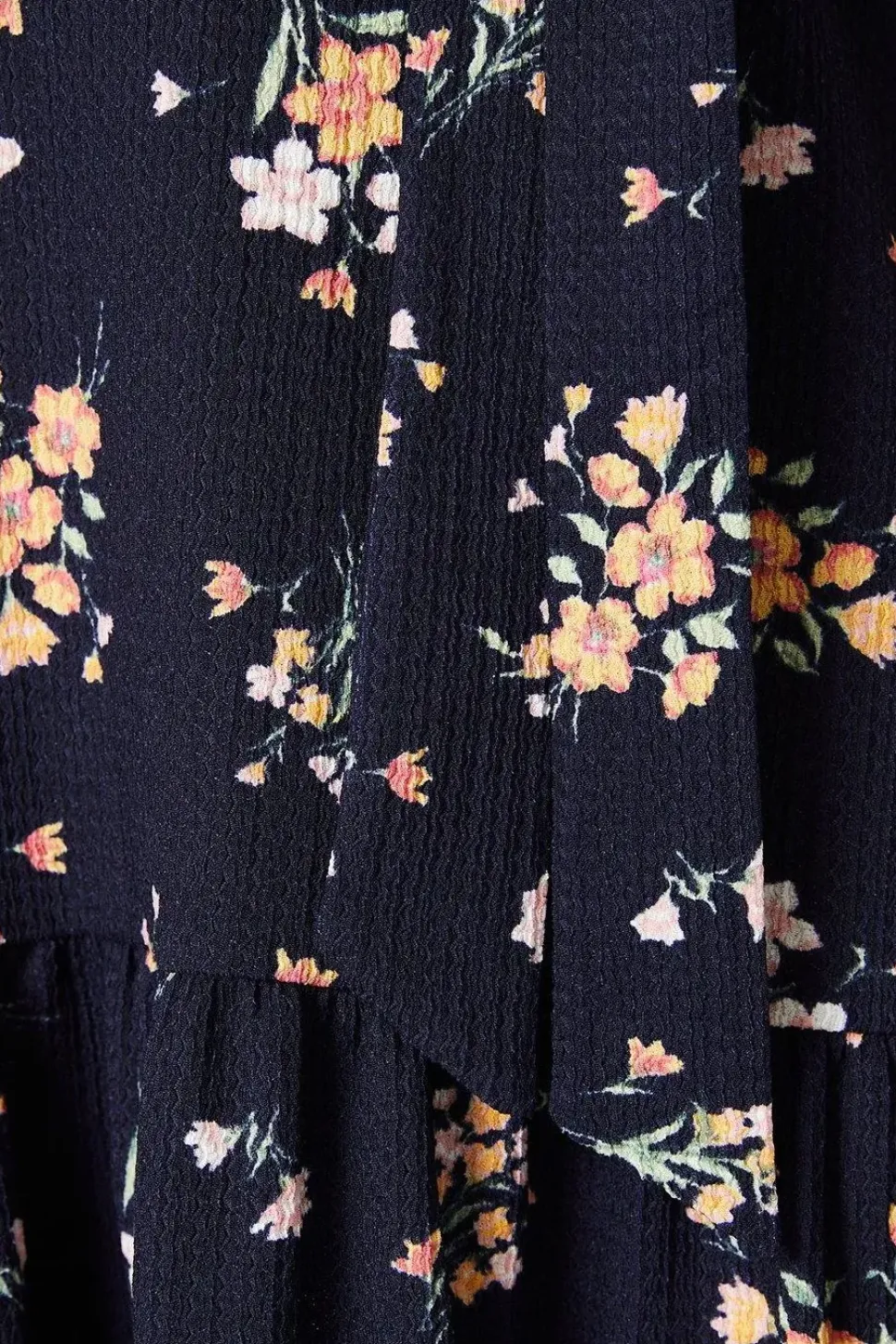 Ditsy Flutter Sleeve Midi Dress