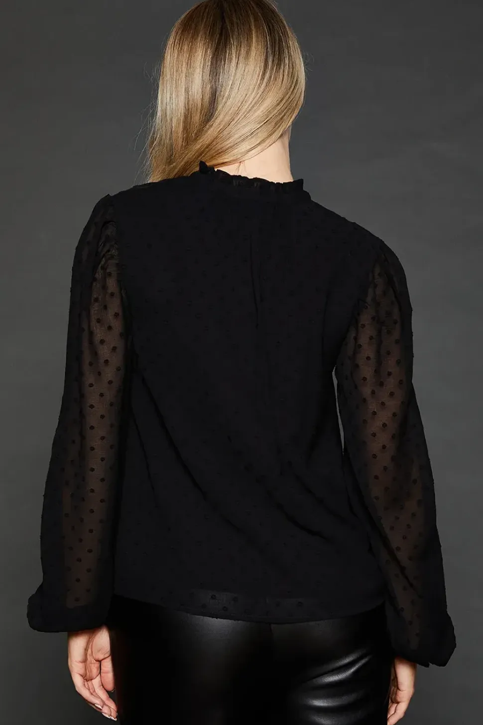 Dobby Chiffon Overhead Blouse