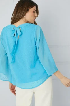 Dobby Pleat Detail Top