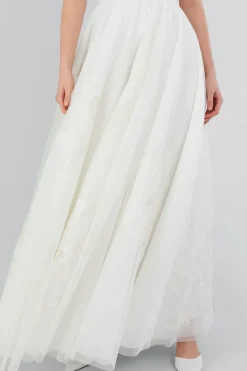 Donna Embroidered Bandeau Bridal Maxi Dress