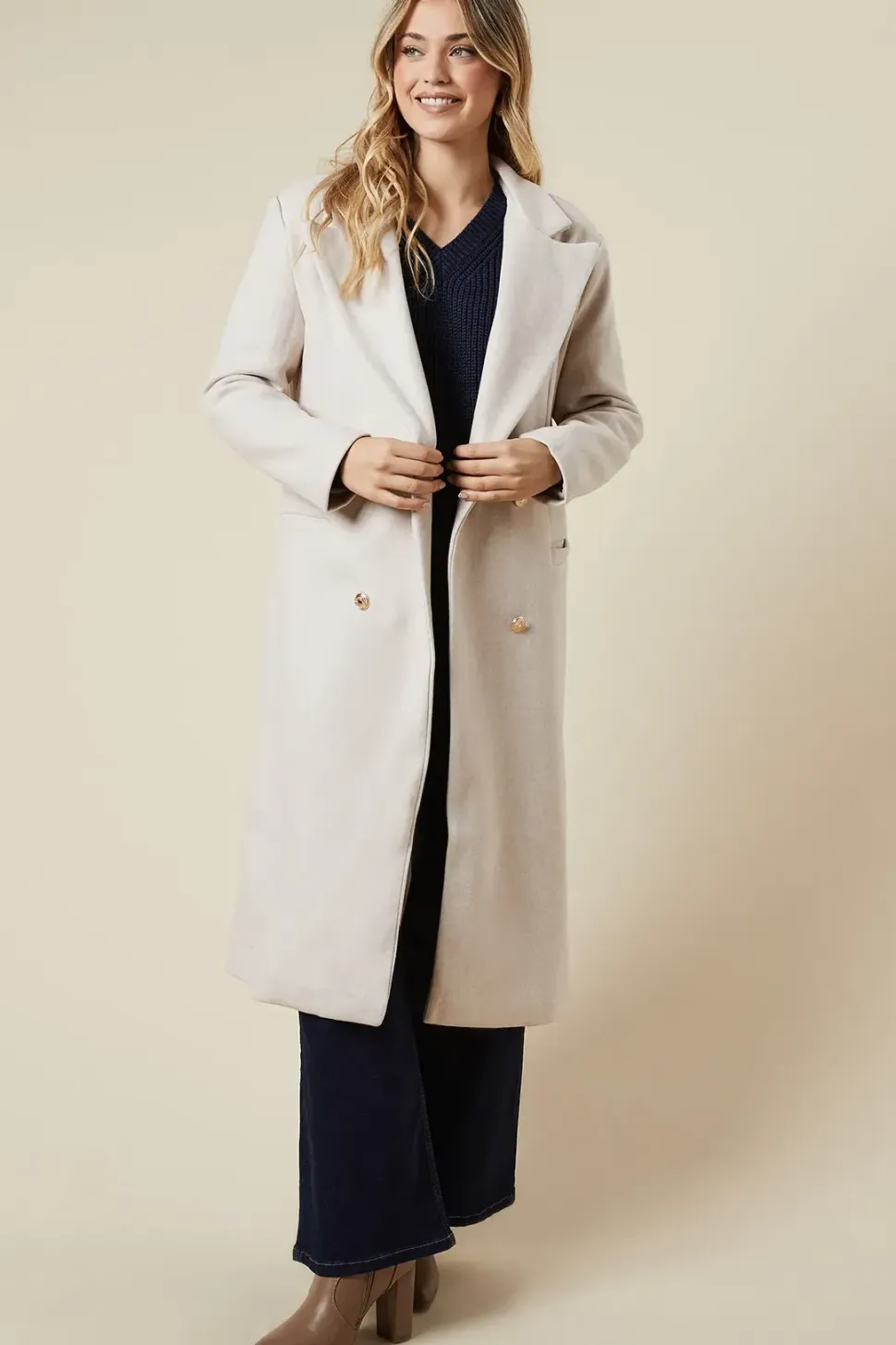Double Breasted Collared Coat