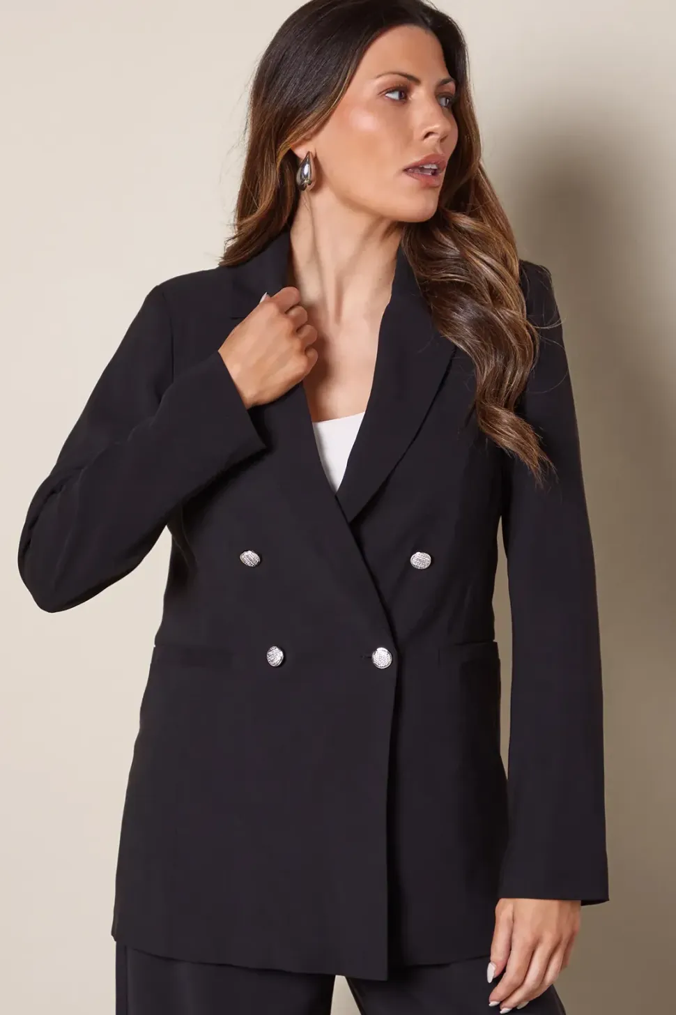 Double Breasted Military Blazer