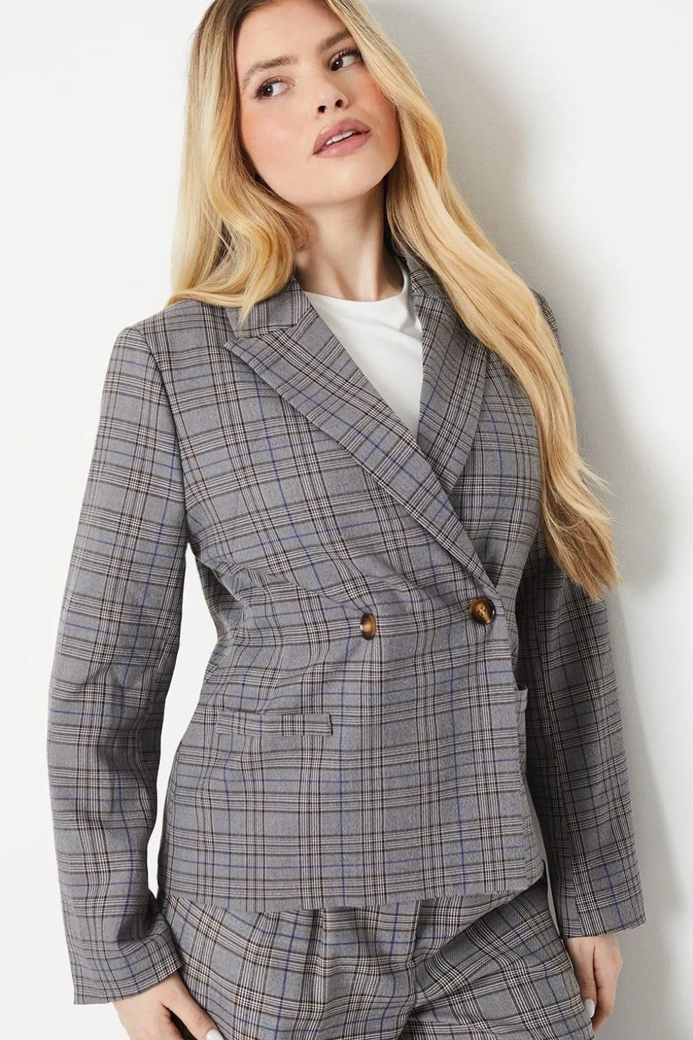 Double Breasted Short Blazer