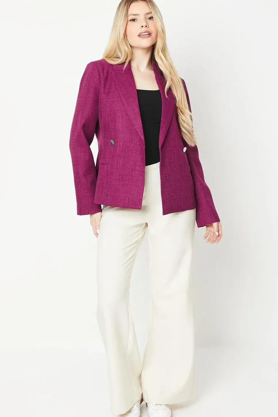 Double Breasted Short Blazer