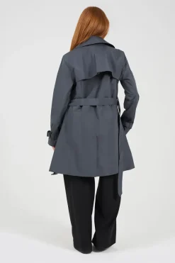 Double Breasted Short Trench Coat