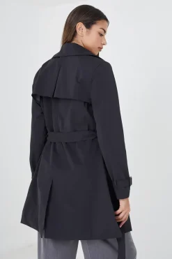 Double Breasted Short Trench Coat