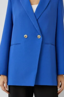 Double Button Relaxed Blazer