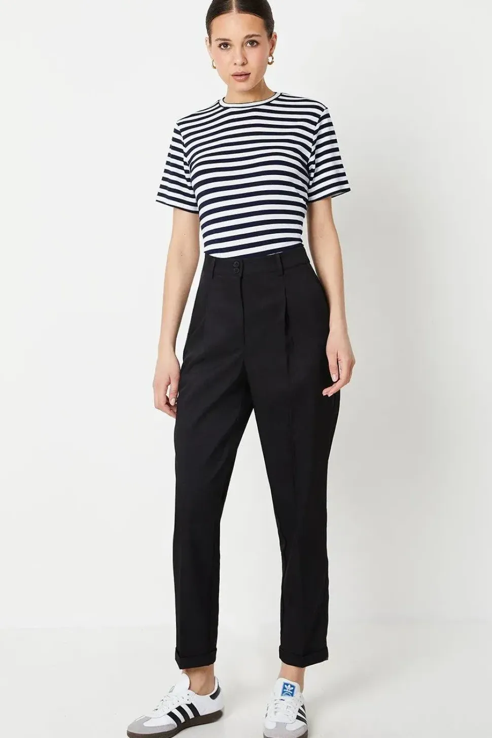 Double Button Turn Up Trousers