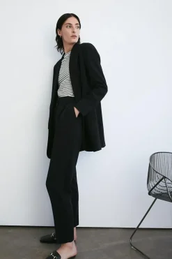 Double Crepe Pleat Peg Trouser