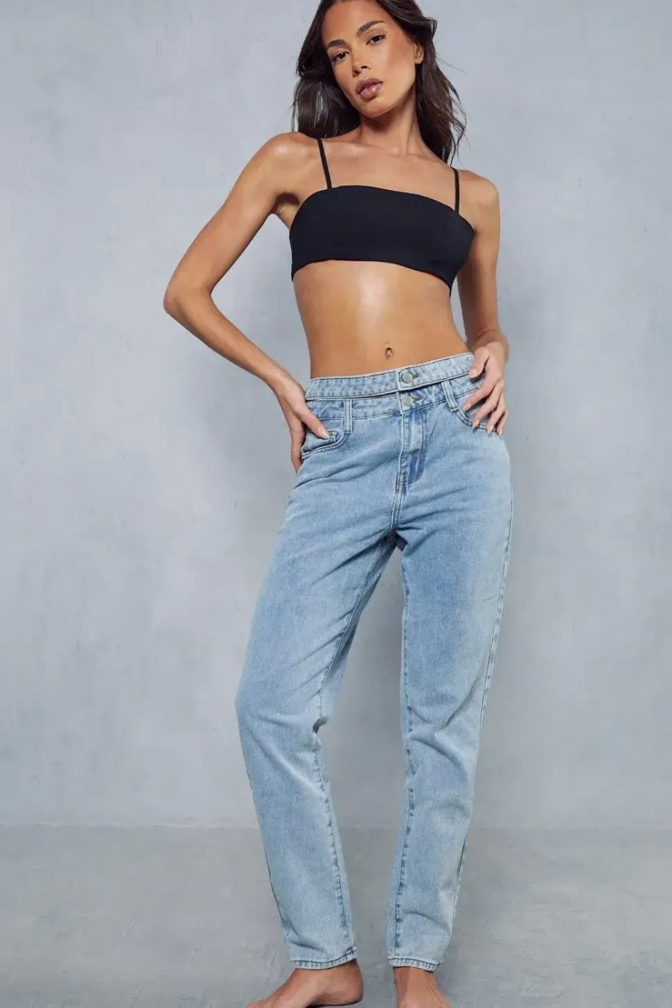Double Waist Mom Jeans