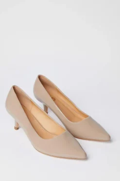Dove Kitten Heel Court Shoes