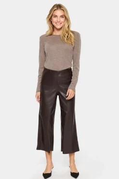 DowieSZ Cropped Faux Leather Trousers-