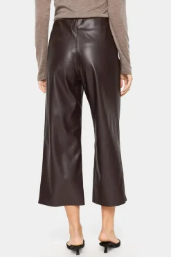 DowieSZ Cropped Faux Leather Trousers-