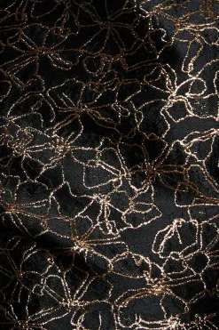 Dp Luxe Gold Jacquard Mini Dress