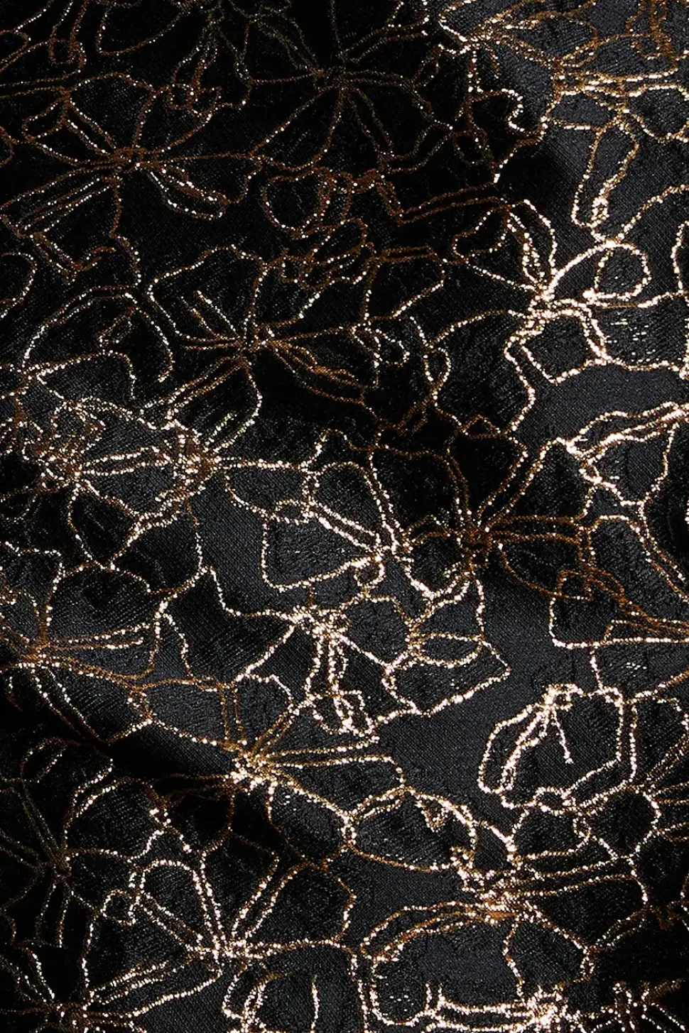 Dp Luxe Gold Jacquard Mini Dress