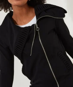 Dramatic Collar Jersey Top