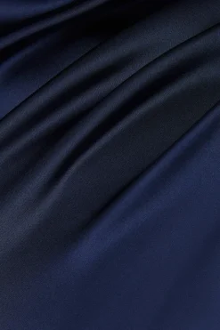 Drape Neck Satin Jumpsuit