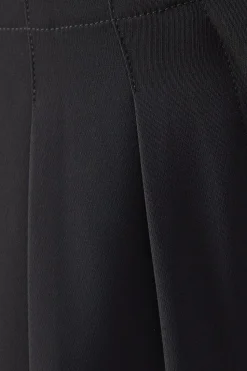 Drape Pleat Detail Wide Leg Trouser
