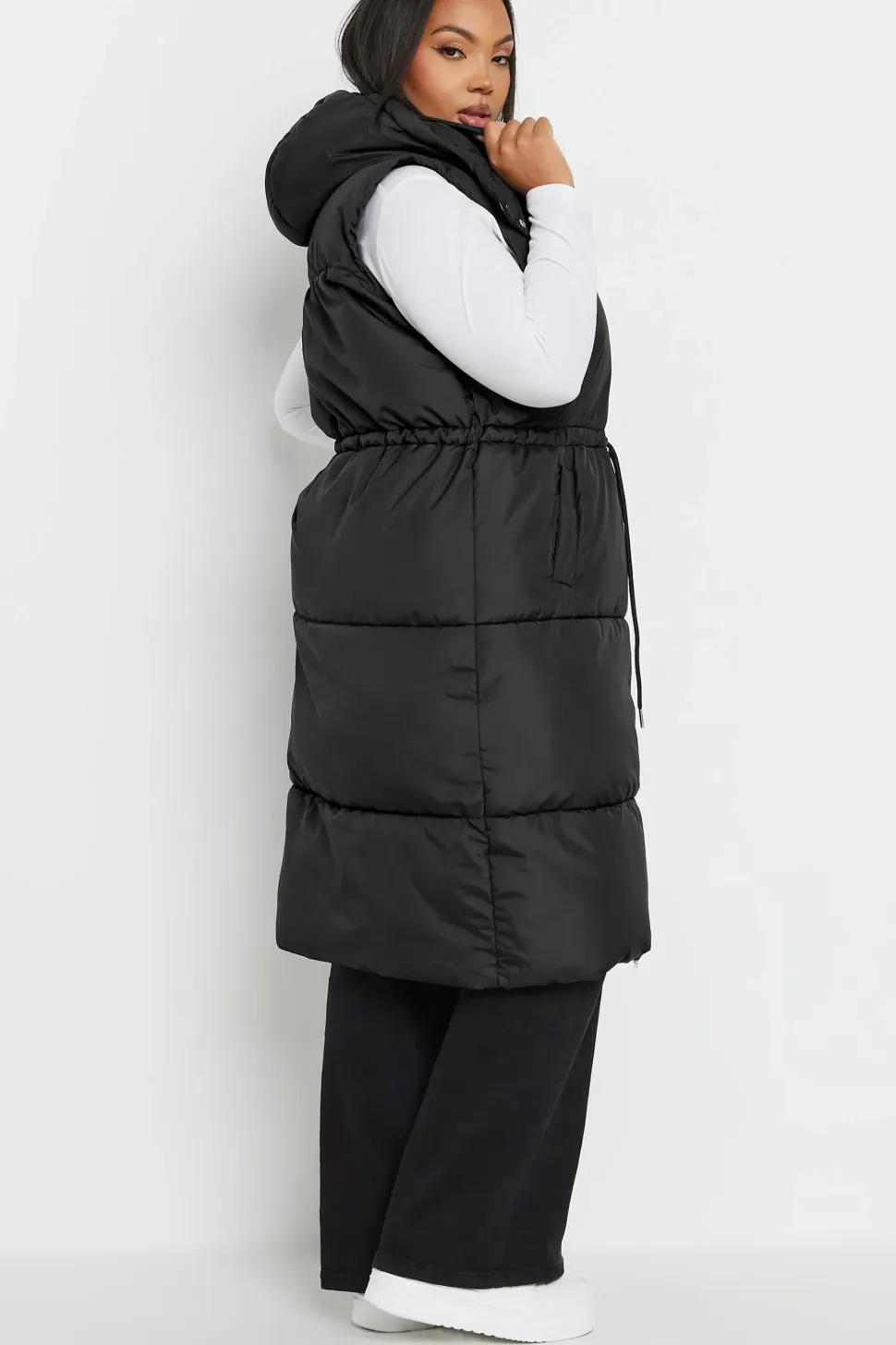 Drawcord Panelled Gilet