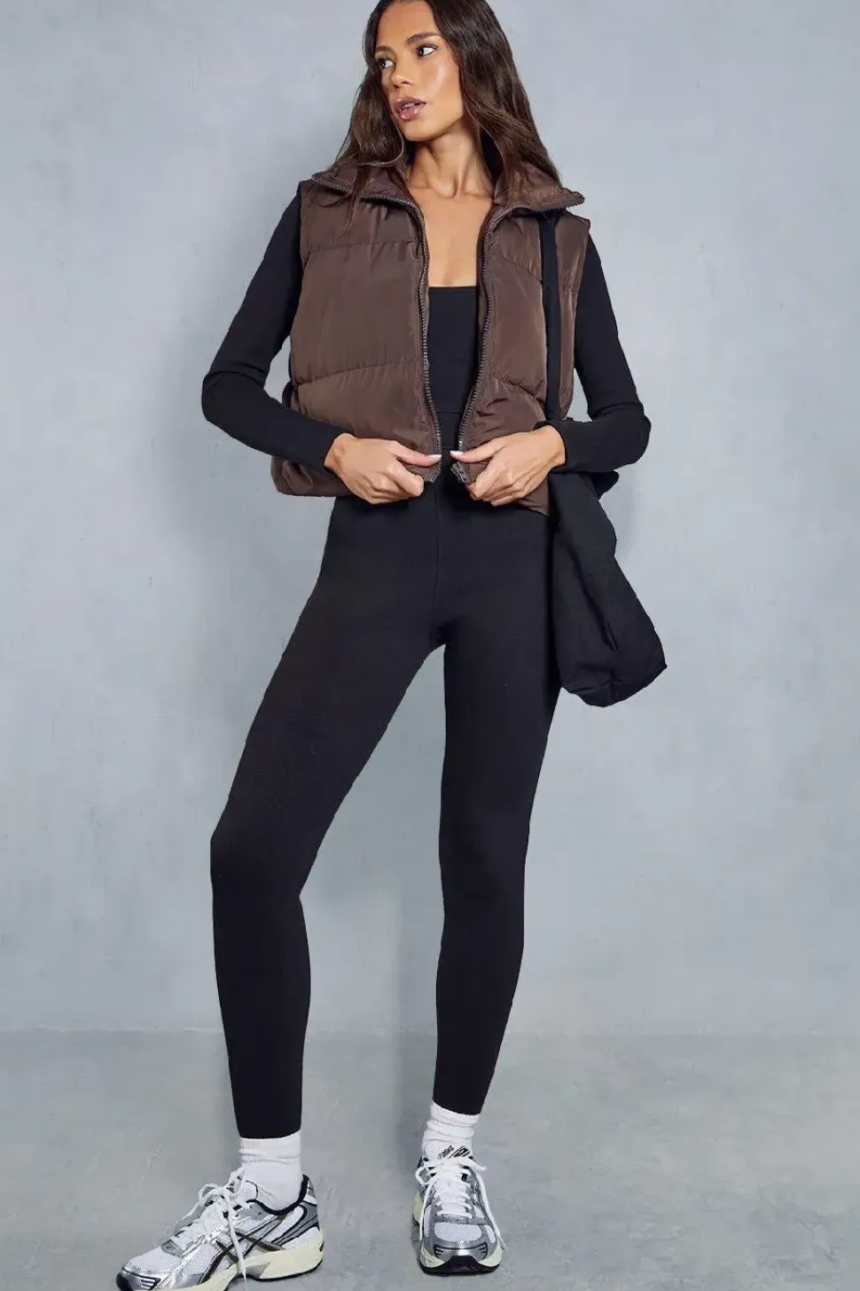 Drawstring Detail Cropped Gilet