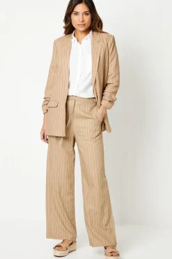 Drawstring Tie Waist Wide Leg Trouser