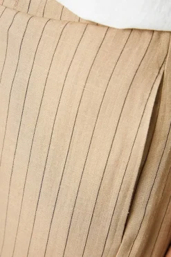 Drawstring Tie Waist Wide Leg Trouser