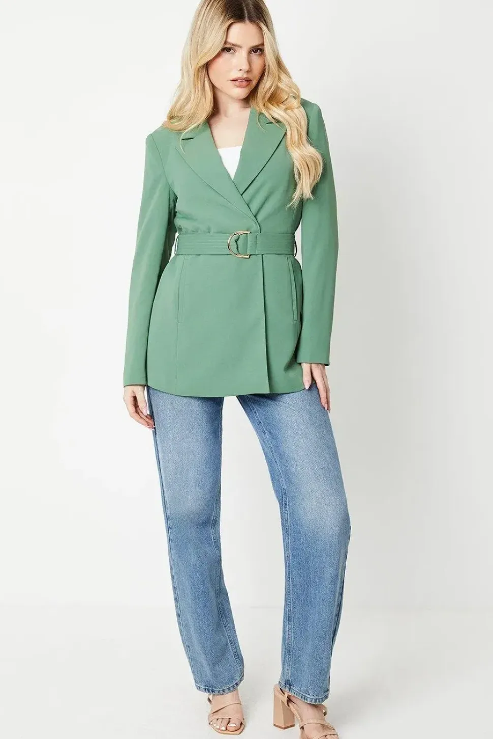 D-ring Double Breasted Blazer