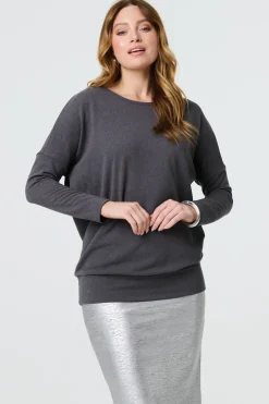 Drop Shoulder Relaxed Knit Top