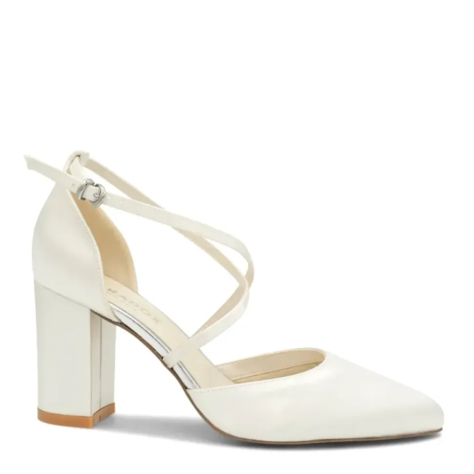 Dyeable satin 'Alysha' High Block Heel Court Shoes