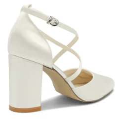 Dyeable satin 'Alysha' High Block Heel Court Shoes