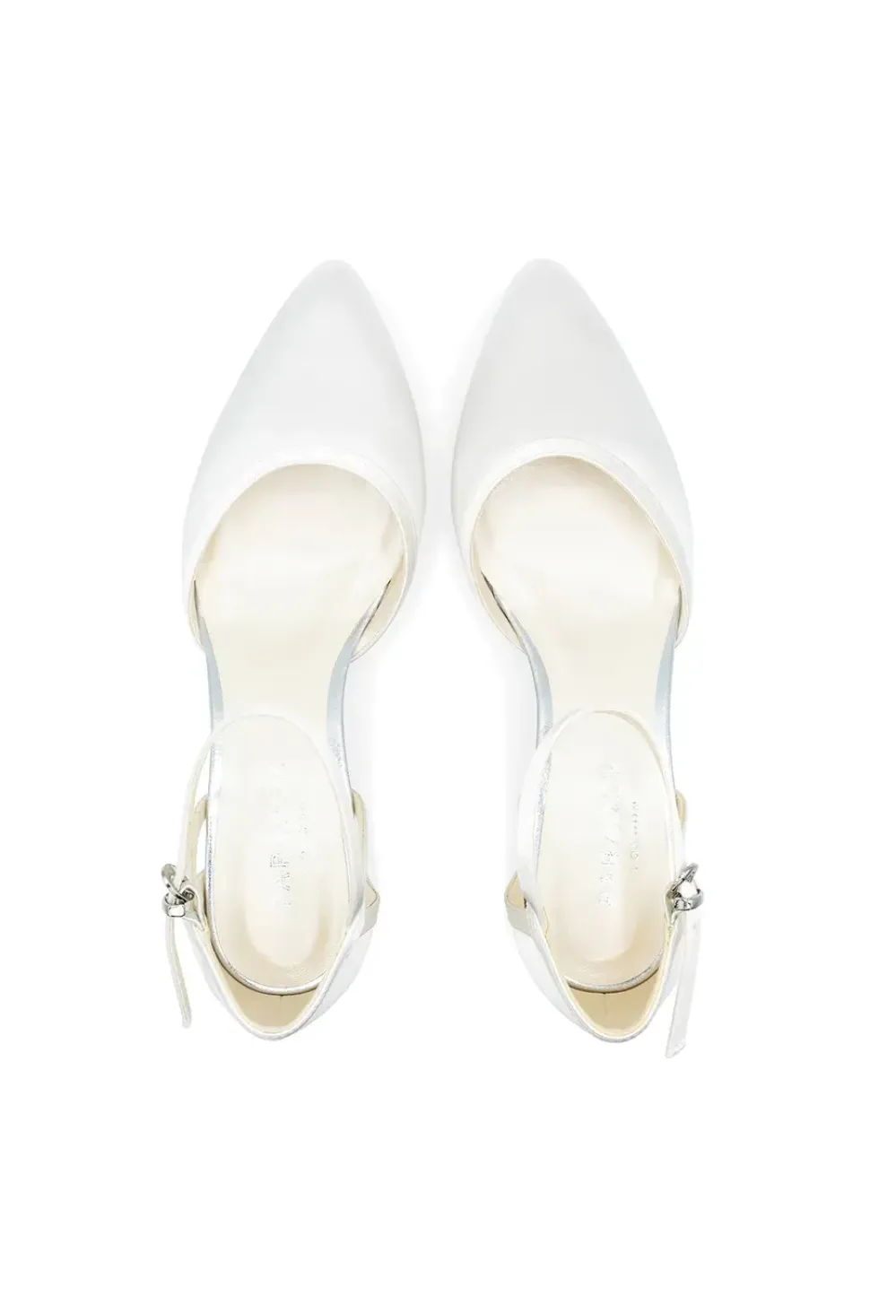 Dyeable Satin 'Aviana' Mid Block Heel Ankle Strap Court Shoes