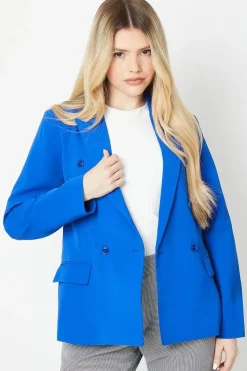 Edge To Edge Double Breasted Blazer