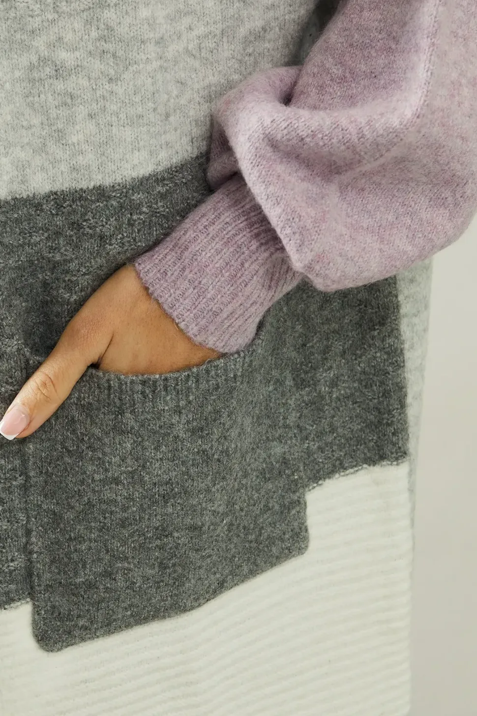 Edge to Edge Longline Colourblock Cardigan