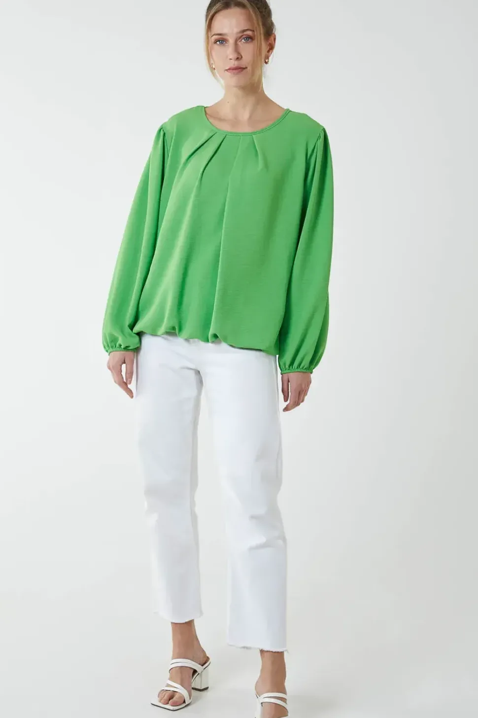 Elasticated Blouson Hem Blouse