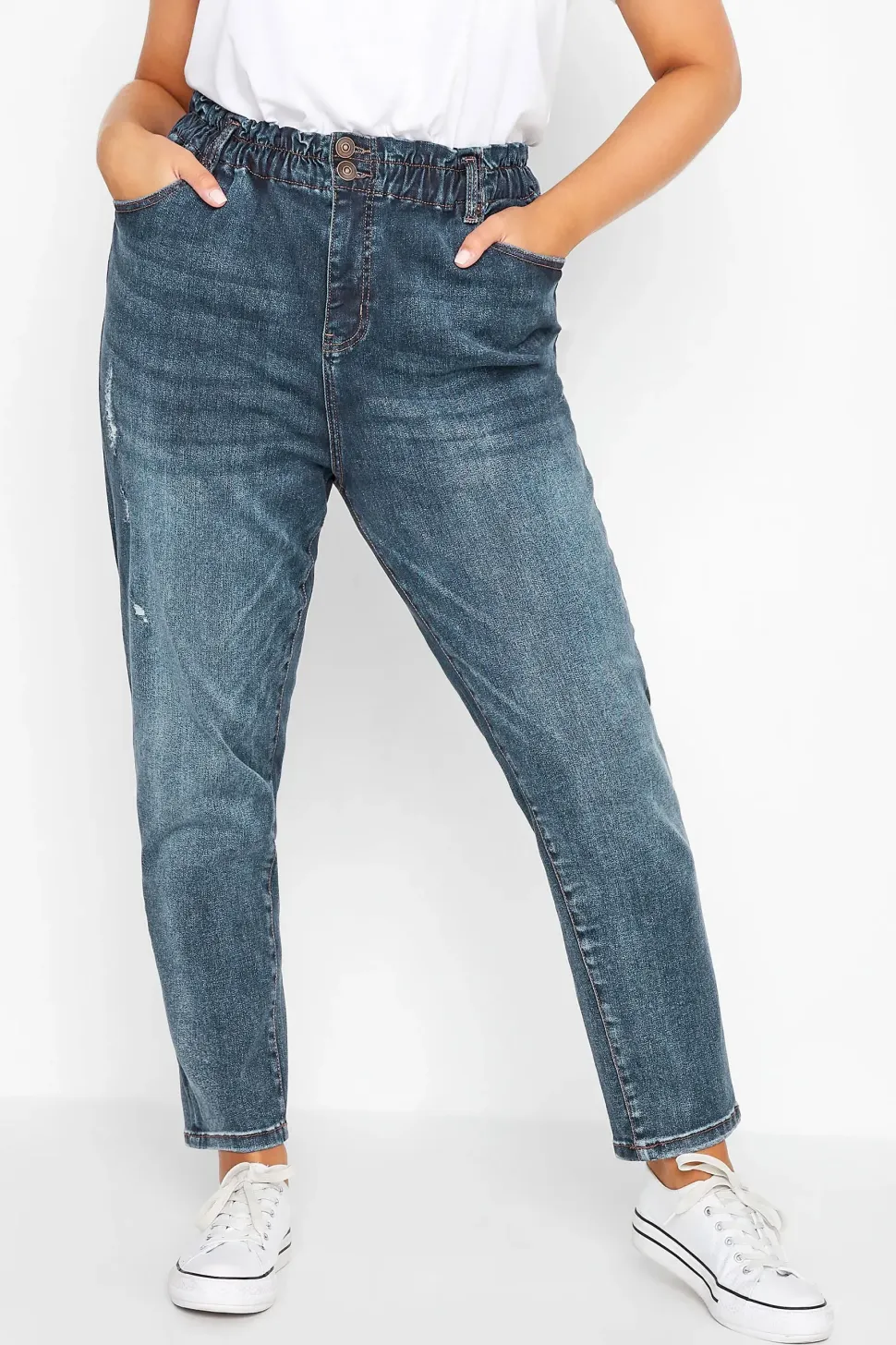 Elasticated Mom Jeans