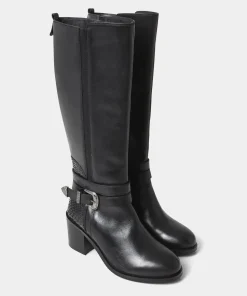 Elasticated Premium Leather Riding Boots