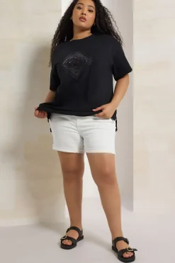 Elasticated Waist Denim Shorts