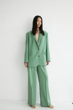 Elastic Waist Wide Leg Trousers