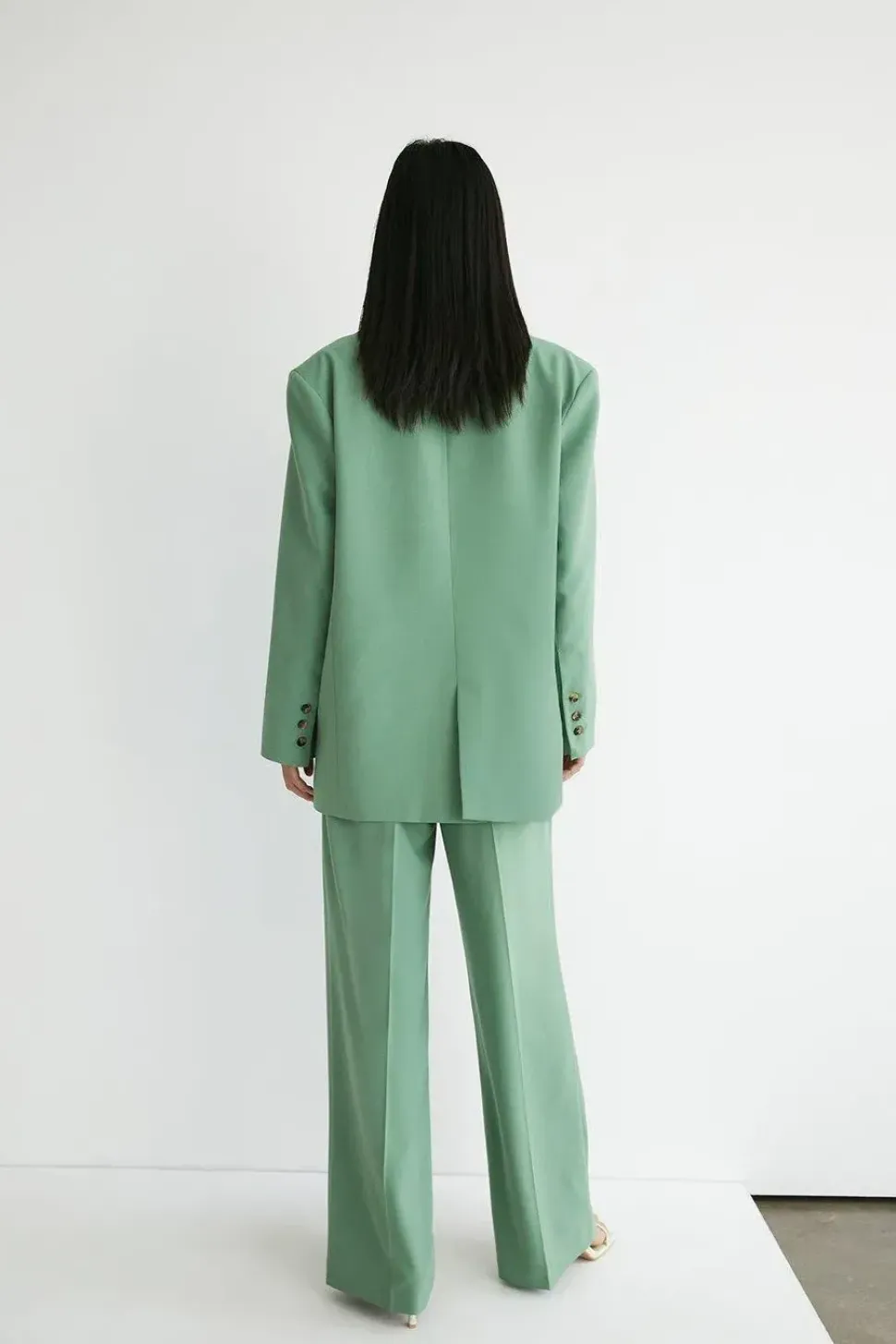 Elastic Waist Wide Leg Trousers