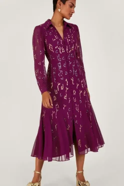 Eliza Embellished Shirt Dress