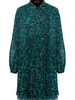 Ella Dotty Pleat  Mini Dress-