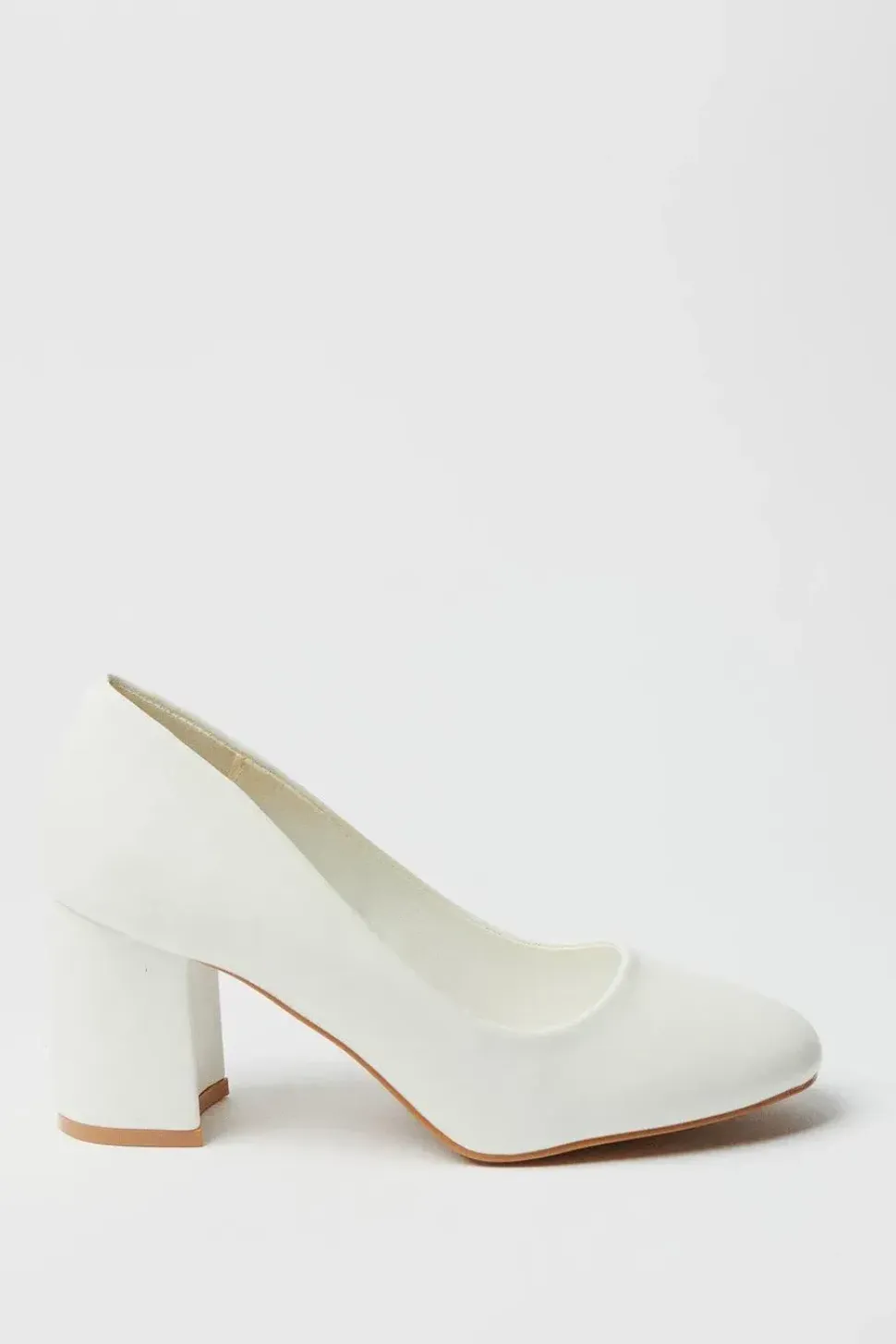 Ella Round Toe High Block Heel Court Shoes