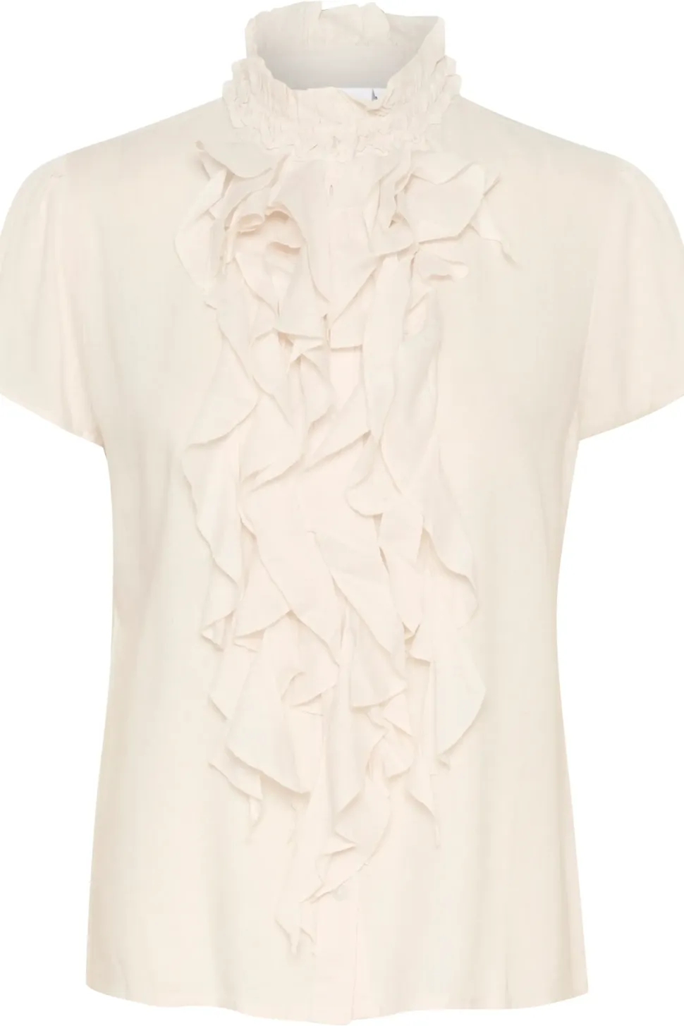 Elli Short Sleeve Ruffles Blouse-
