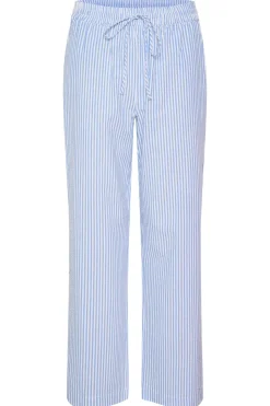 Elmiko Elastic Waist Casual Trousers-Striped