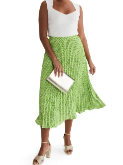 Elmina Basket Weave Geo Skirt-