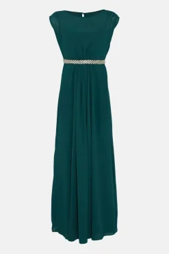 Embellished Belt Maxi Dress