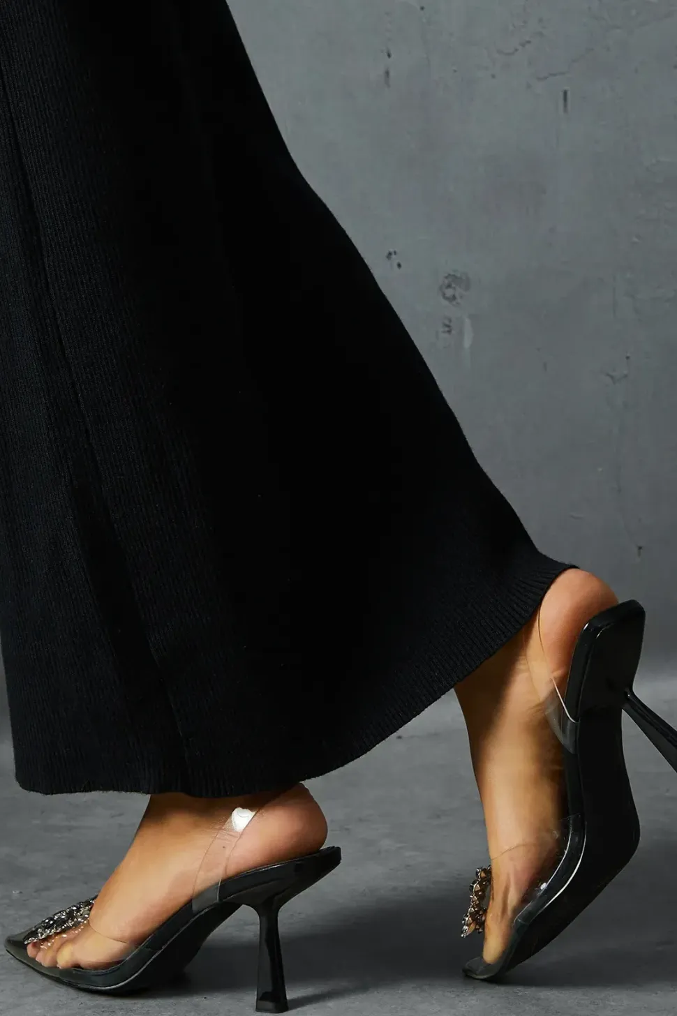Embellished Buckle Pointed Heels