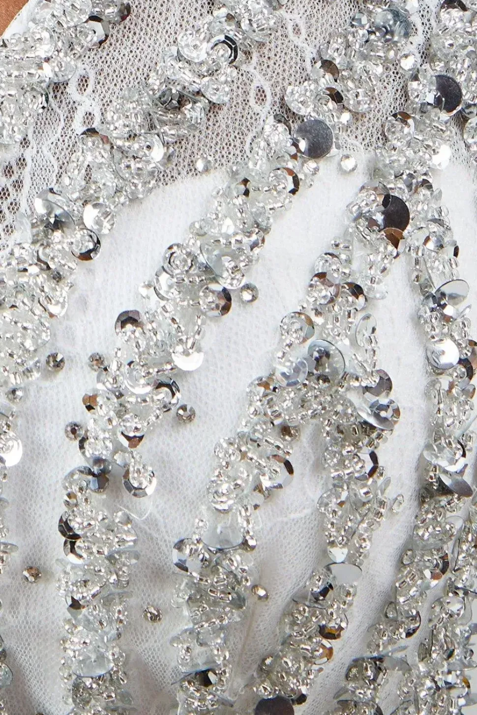Embellished Lace Full Skirted Wedding Dress