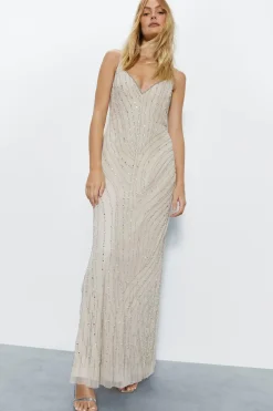 Embellished Maxi Slip Dress